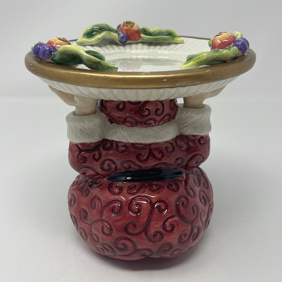 FITZ & FLOYD: Santa Claus Candle Holder Pillar Christmas Holiday Decor - Picture 4 of 11